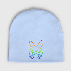 Детская шапка демисезонная Радужный кролик