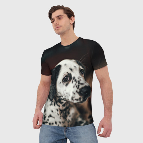 Мужская футболка 3D Далматин, цвет 3D печать - фото 3
