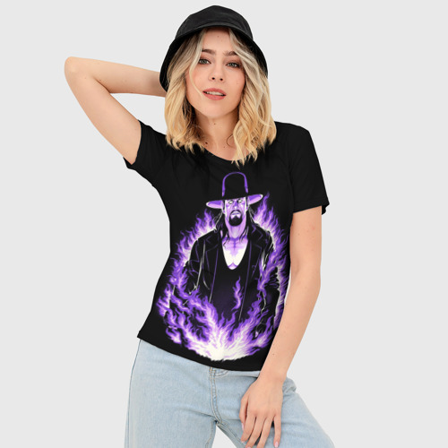 Женская футболка 3D Slim The phenom undertaker, цвет 3D печать - фото 3