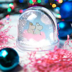 Игрушка Снежный шар Муми - тролли и розовое облако - фото 2