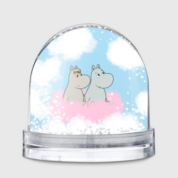 Игрушка Снежный шар Муми - тролли и розовое облако