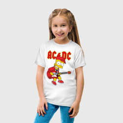 Детская футболка хлопок AC DC Барт Симпсон - фото 2