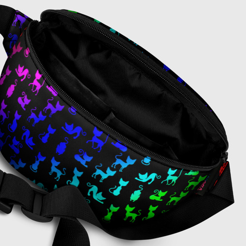 Поясная сумка 3D с принтом Котята на радуге, фото #6