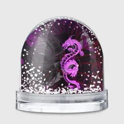 Игрушка Снежный шар Неоновый дракон purple dragon