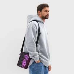 Сумка через плечо 3D Неоновый дракон purple dragon - фото 2