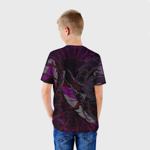 Детская футболка 3D Неоновый дракон purple dragon, цвет 3D печать - фото 4