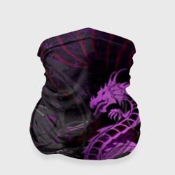 Бандана-труба 3D Неоновый дракон purple dragon