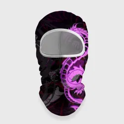 Балаклава 3D Неоновый дракон purple dragon