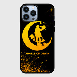 Чехол для iPhone 13 Pro Max Angels of Death - gold gradient