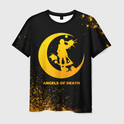 Мужская футболка 3D Angels of Death - gold gradient