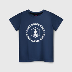 Детская футболка хлопок Символ Tomb Raider и круглая надпись best game ever