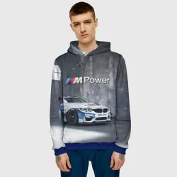 Мужская толстовка 3D BMW M4 GT4 - racing team - motorsport - фото 2