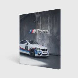 Холст квадратный BMW M4 GT4 - racing team - motorsport