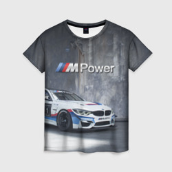 Женская футболка 3D BMW M4 GT4 - racing team - motorsport