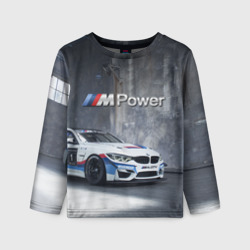 Детский лонгслив 3D BMW M4 GT4 - racing team - motorsport