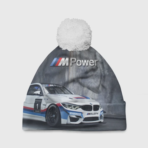 Шапка 3D c помпоном BMW M4 GT4 - racing team - motorsport