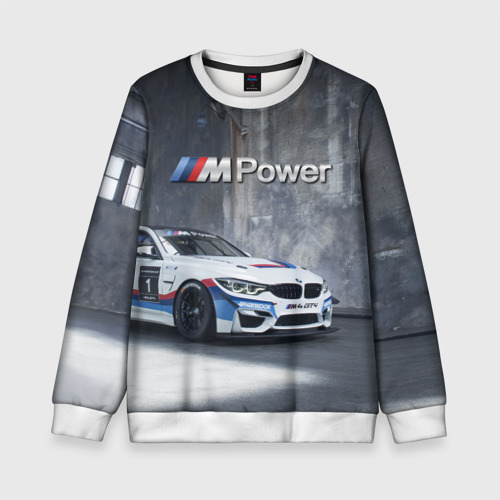 Детский свитшот 3D BMW M4 GT4 - racing team - motorsport, цвет 3D печать