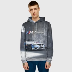 Мужская толстовка 3D BMW M4 GT4 - racing team - motorsport - фото 2
