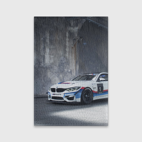 Обложка для паспорта матовая кожа BMW M4 GT4 - racing team - motorsport, цвет черный - фото 2