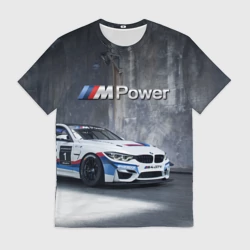 Мужская футболка 3D BMW M4 GT4 - racing team - motorsport