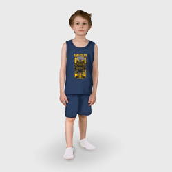 Детская пижама с шортами хлопок Обезьяна регбист - фото 2