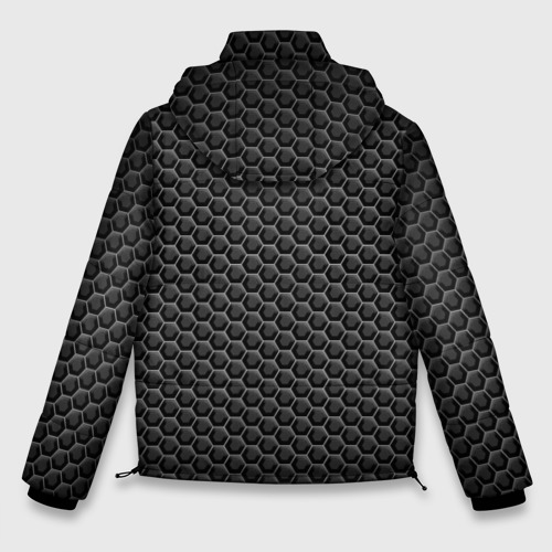 Мужская зимняя куртка 3D Объёмные ячейки - оптическая иллюзия, цвет черный - фото 2