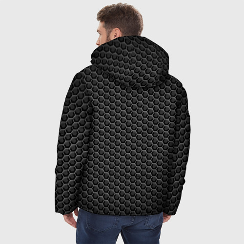 Мужская зимняя куртка 3D Объёмные ячейки - оптическая иллюзия, цвет черный - фото 4
