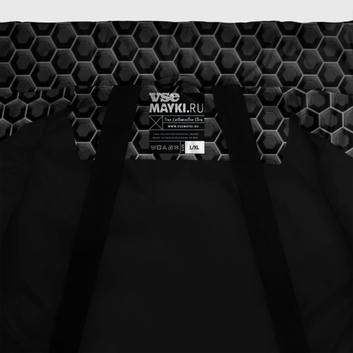Мужская зимняя куртка 3D Объёмные ячейки - оптическая иллюзия, цвет черный - фото 7