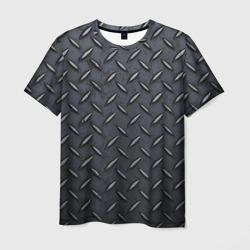 Мужская футболка 3D Стальное противоскользящее покрытие - текстура