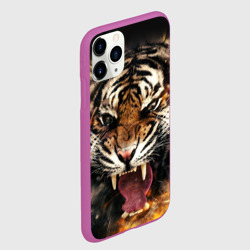 Чехол для iPhone 11 Pro матовый Оскал тигра - фото 2