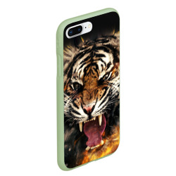 Чехол для iPhone 7Plus/8 Plus матовый Оскал тигра - фото 2