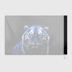 Флаг 3D Синий неоновый тигр - фото 2