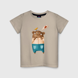Детская футболка хлопок Влюбленный   мишка
