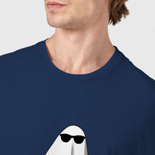 Мужская футболка хлопок с принтом Очень страшное приведение, фото #4