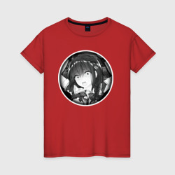Ахегао девушка в изумлении – Женская футболка хлопок с принтом купить со скидкой в -20%