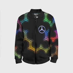 Детский бомбер 3D Mercedes - neon pattern