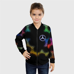 Детский бомбер 3D Mercedes - neon pattern - фото 2