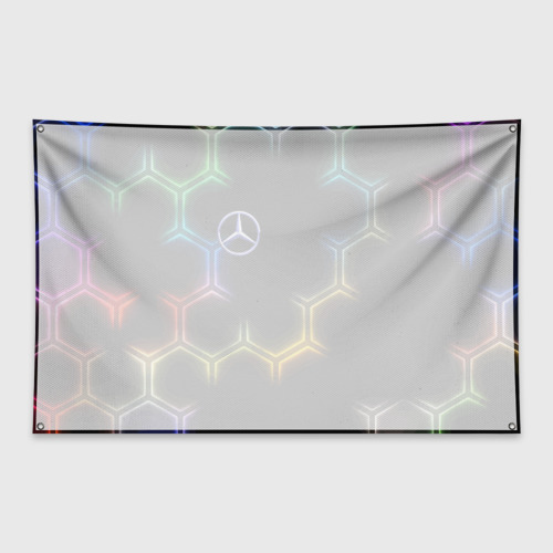 Флаг-баннер Mercedes - neon pattern - фото 2