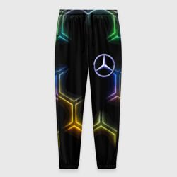 Мужские брюки 3D Mercedes - neon pattern