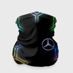 Бандана-труба 3D Mercedes - neon pattern