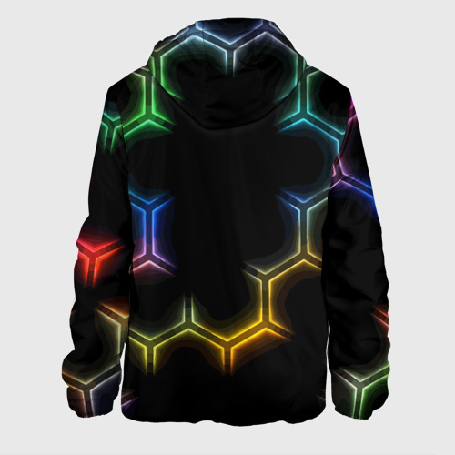 Мужская куртка 3D Mercedes - neon pattern, цвет 3D печать - фото 2