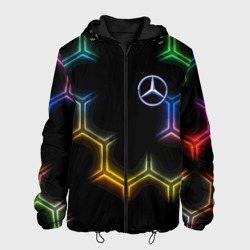 Мужская куртка 3D Mercedes - neon pattern