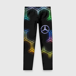 Детские леггинсы 3D Mercedes - neon pattern