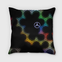 Подушка 3D Mercedes - neon pattern