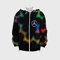 Детская куртка 3D Mercedes - neon pattern