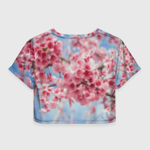 Женская футболка Crop-top 3D Камисато Аяка в квадрате, цвет 3D печать - фото 2