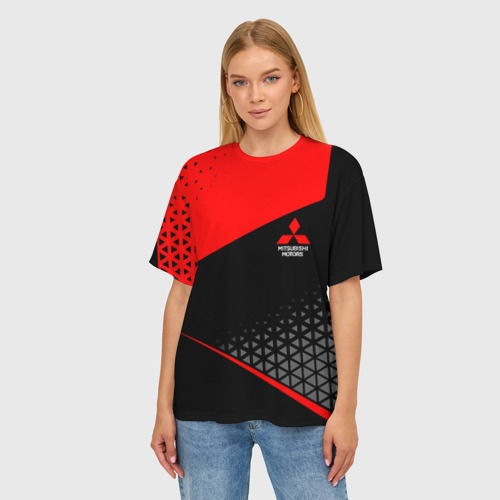 Женская футболка oversize 3D Mitsubishi - Sportwear, цвет 3D печать - фото 3