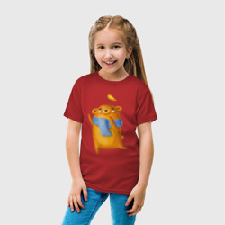 Детская футболка хлопок Медведь с птичкой - фото 2