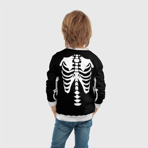Детский свитшот 3D Скелет костюм верх, цвет 3D печать - фото 6