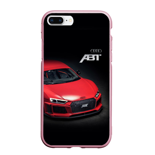 Чехол для iPhone 7Plus/8 Plus матовый Audi quattro ABT autotuning, цвет розовый